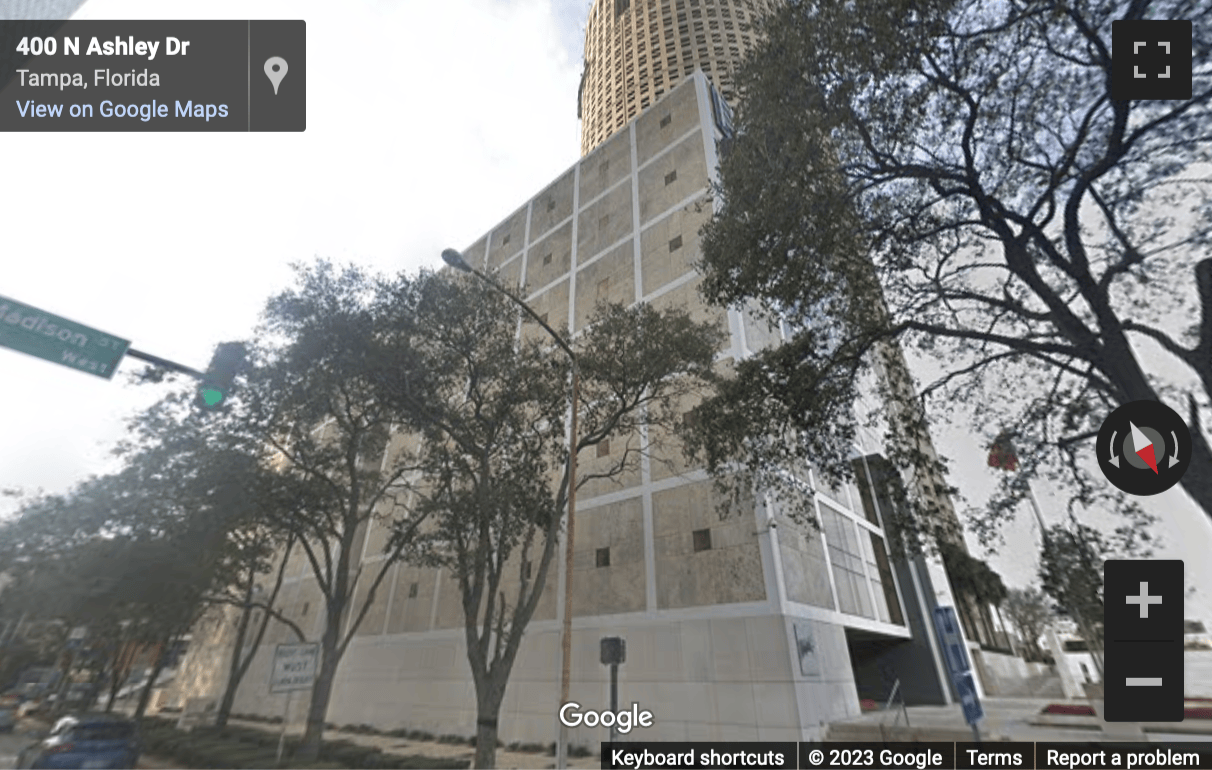 Street View image of 400 North Ashley Drive, Suite 2600, Tampa, Florida