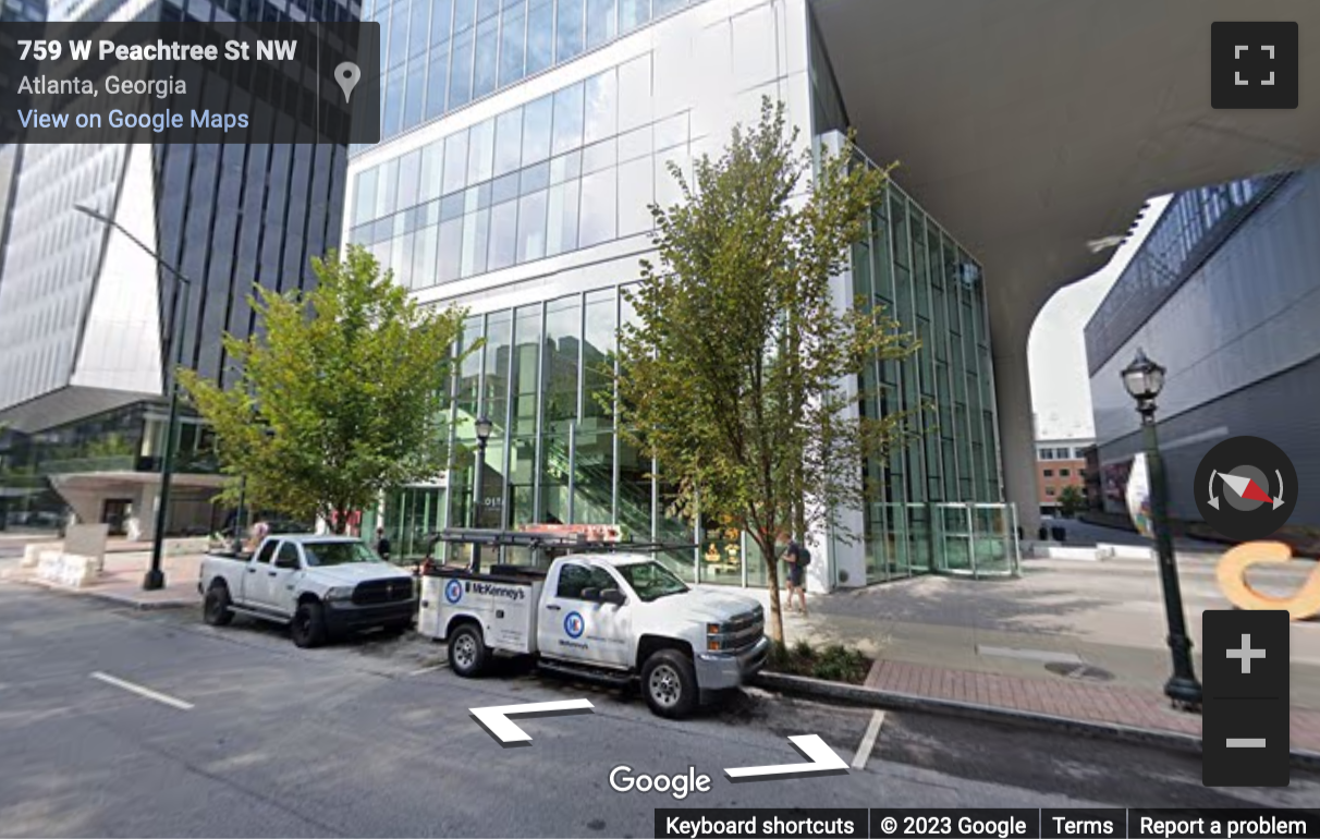 Street View image of 756 W Peachtree St NW, Atlanta, Georgia