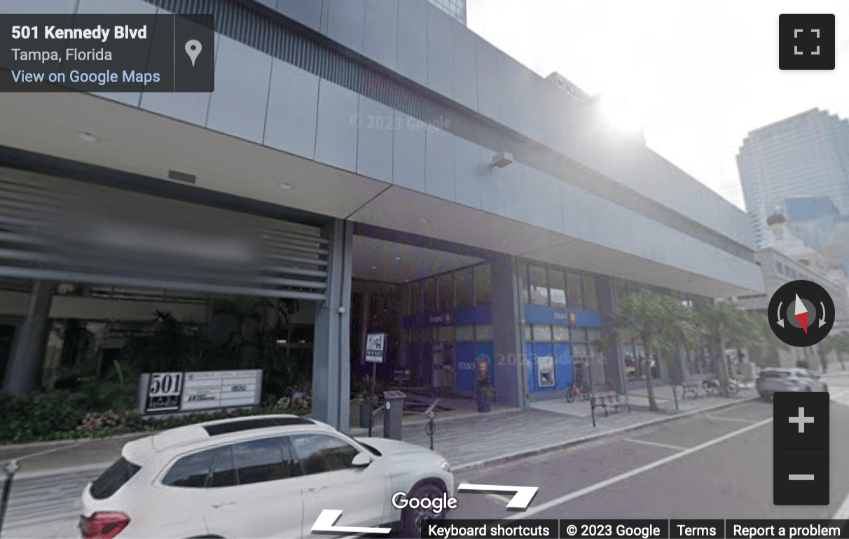 Street View image of 501 East Kennedy Boulevard, Tampa, FL, Florida