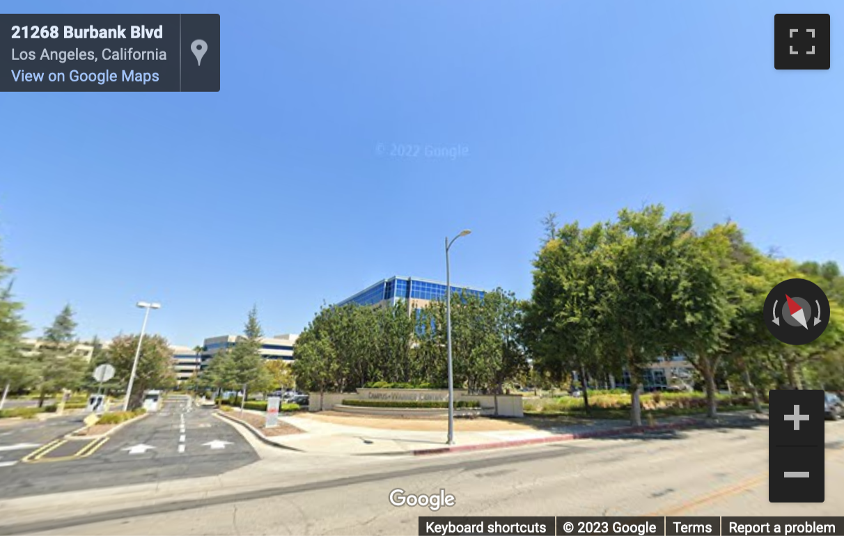 Street View image of Campus @ Warner Center, 21255 Burbank Boulevard, Los Angeles, California