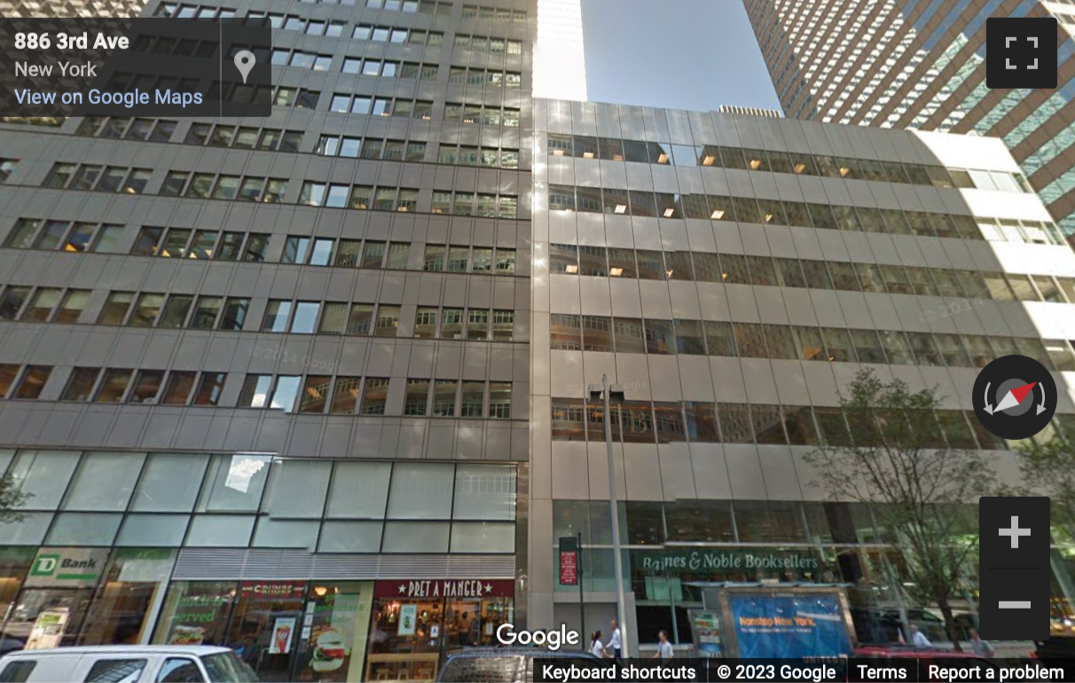 Street View image of 880 3rd Avenue, New York City