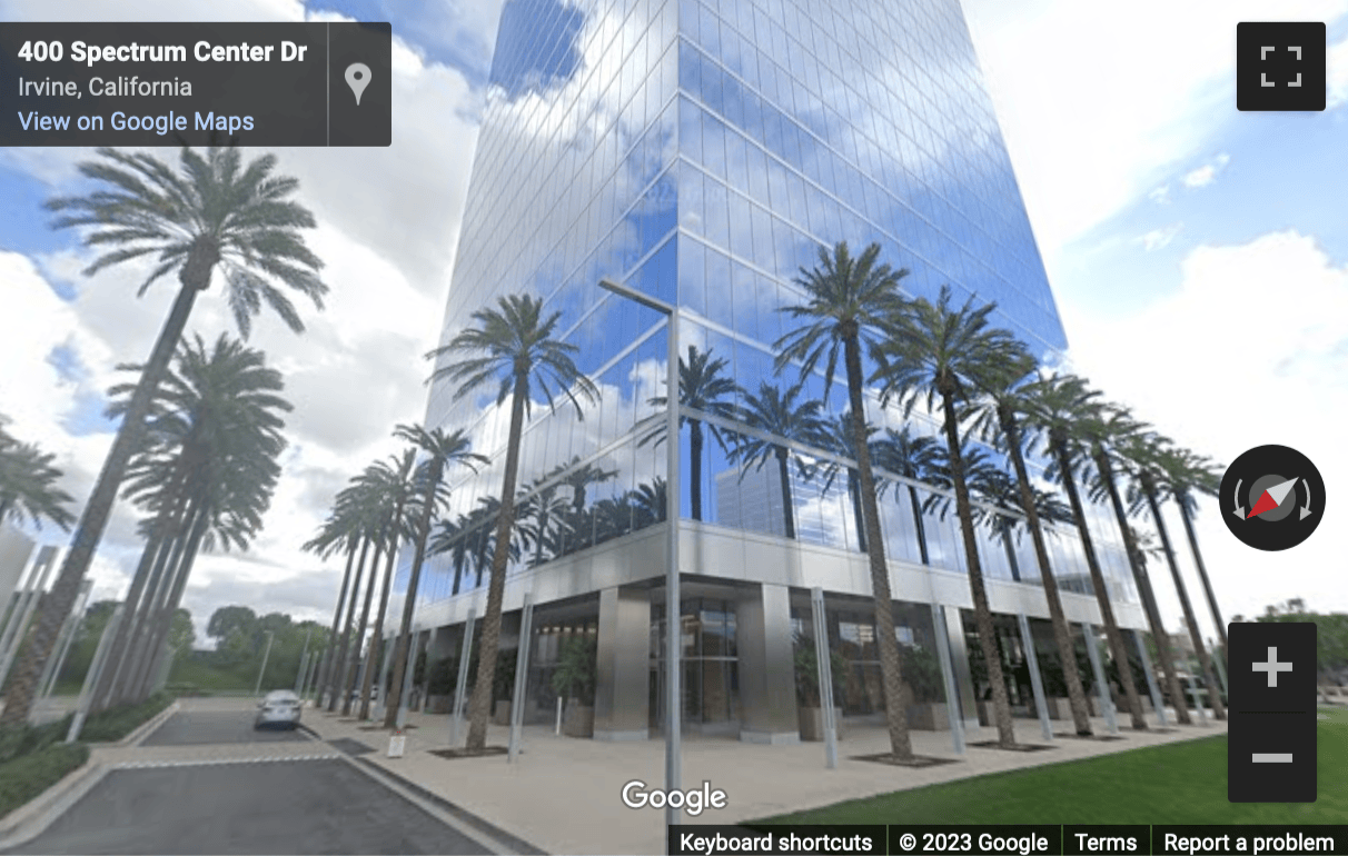 Street View image of 400 Spectrum Center Drive, Irvine, CA 92618, California