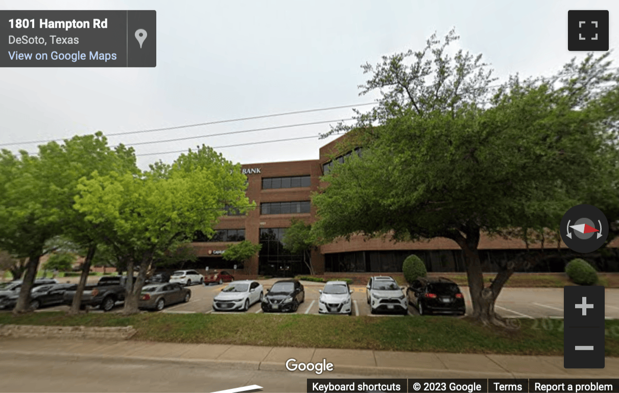 Street View image of 1801 N Hampton Road, DeSoto, Texas