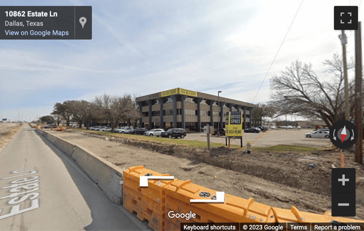 Street View image of 10925-10945 Estate Lane, Dallas, Texas