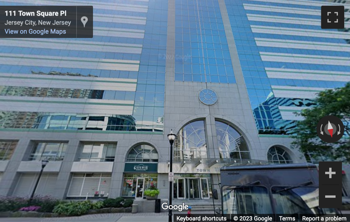 Street View image of 111 Town Square Pl, Jersey City, New Jersey