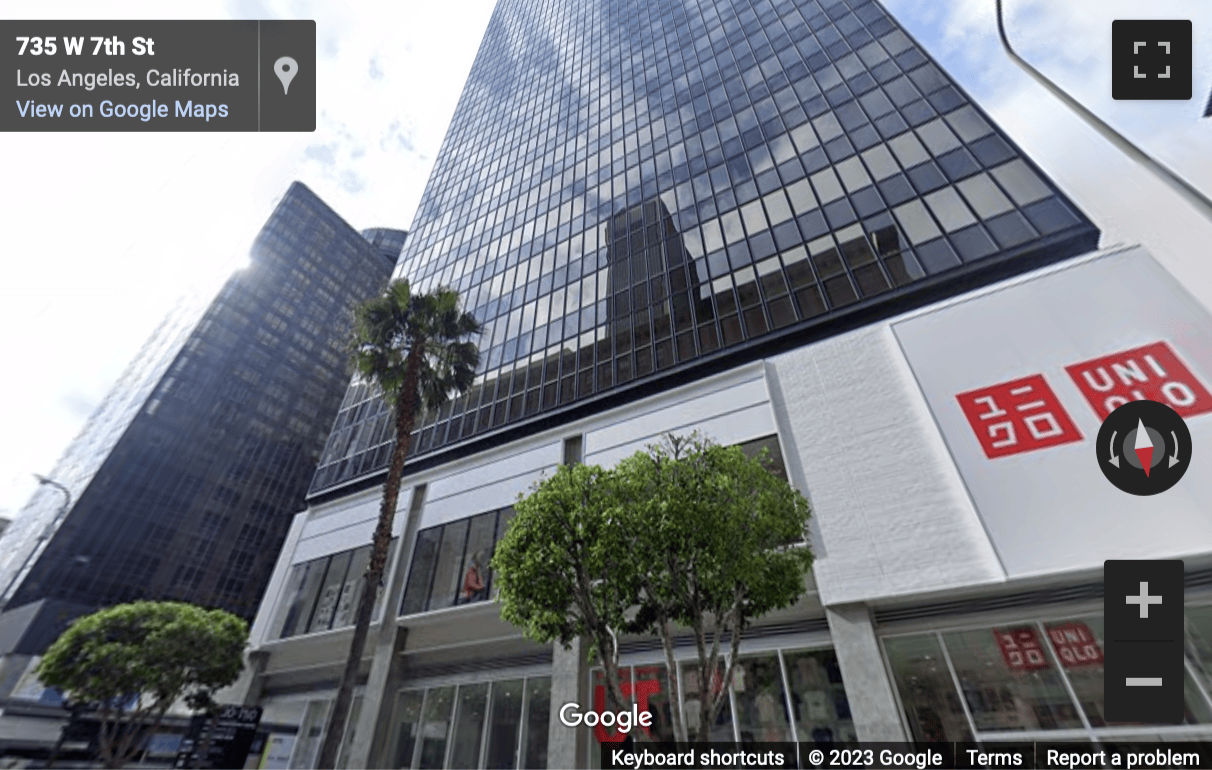 Street View image of 700 S Flower Street, Suite 1000, Los Angeles, California