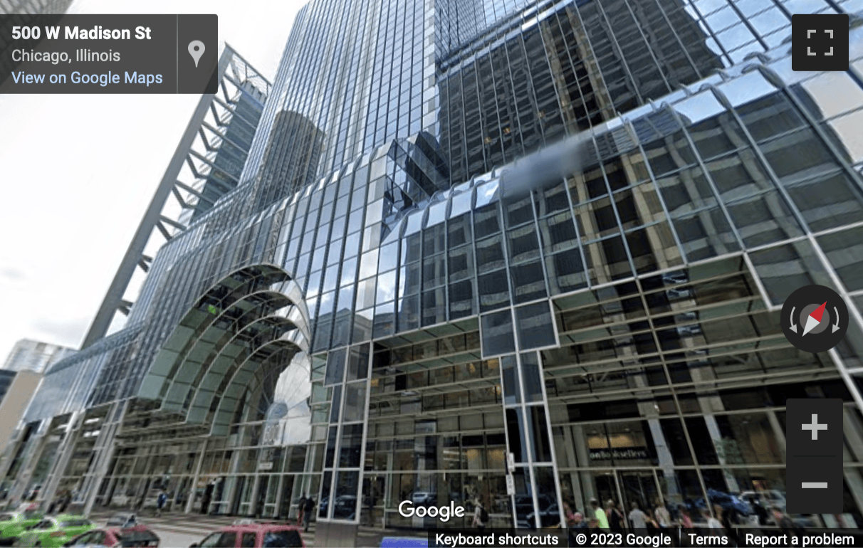 Street View image of 500 West Madison Street, Suite 1000, Chicago, Illinois