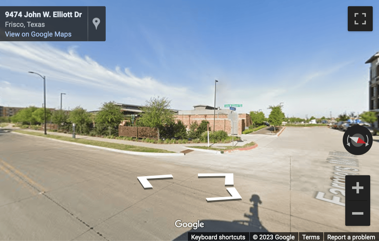 Street View image of 9355 John W Elliott Drive, Frisco (TX), Texas