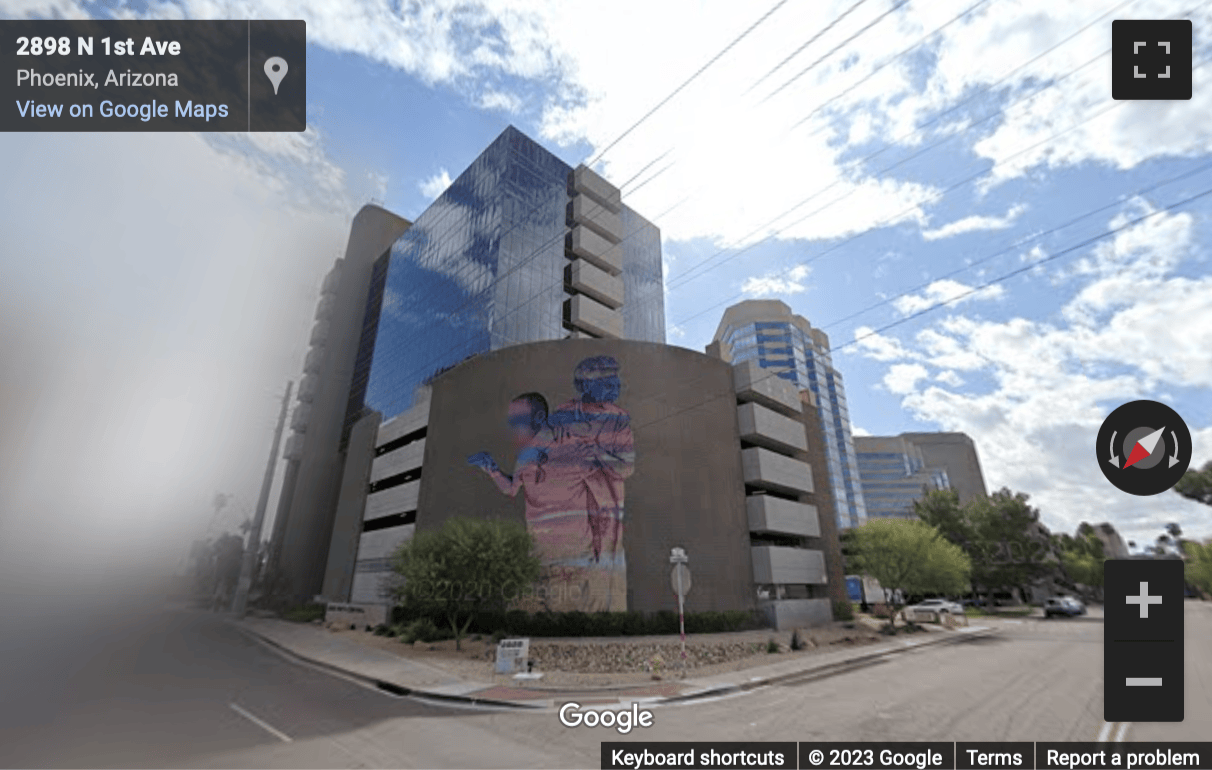 Street View image of 2828 North Central Avenue, Phoenix, AZ, Arizona
