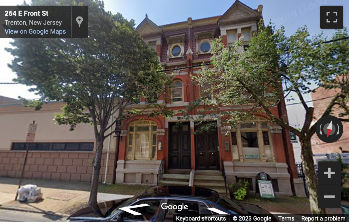 Street View image of 247 East Front Street, Trenton, New Jersey
