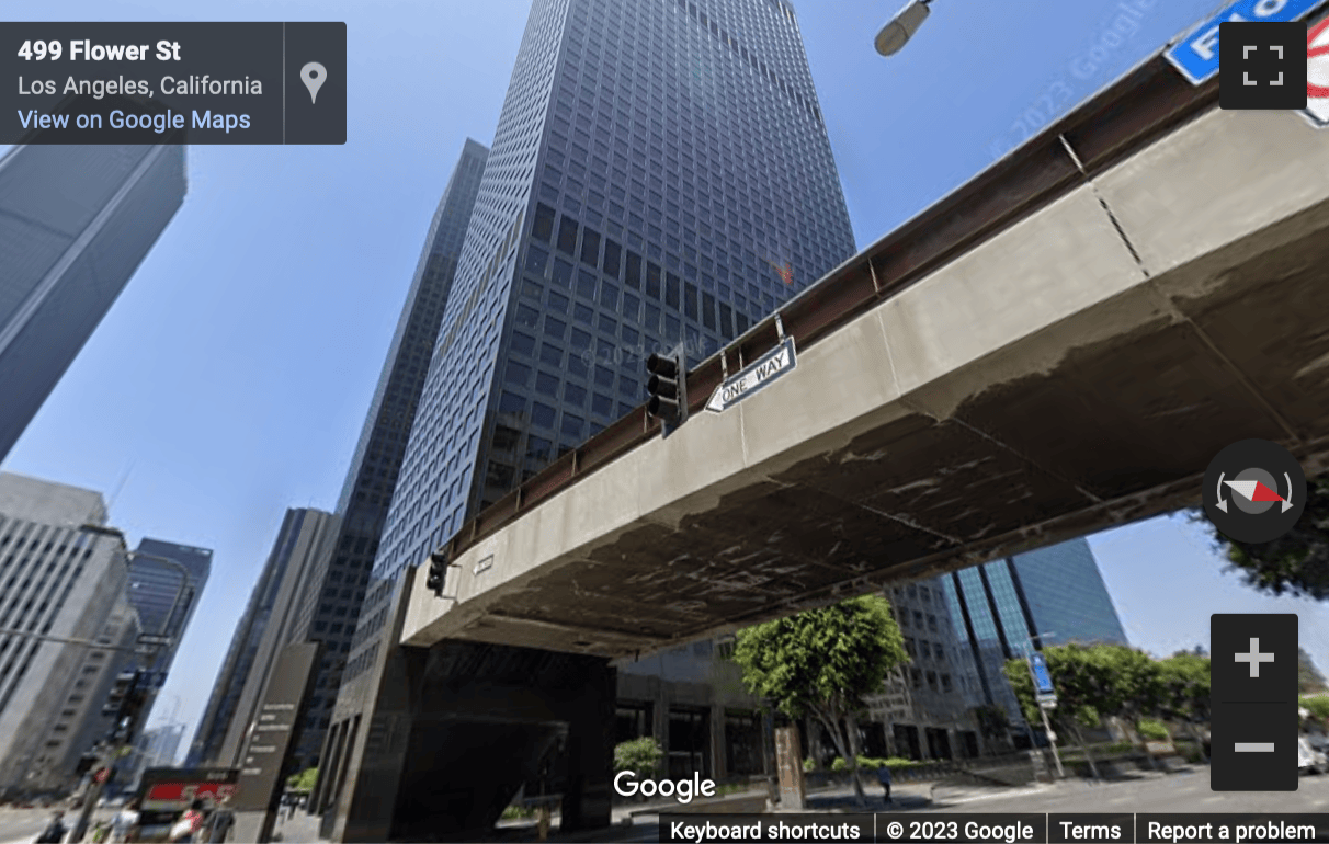 Street View image of 515 South Flower Street, Los Angeles, California