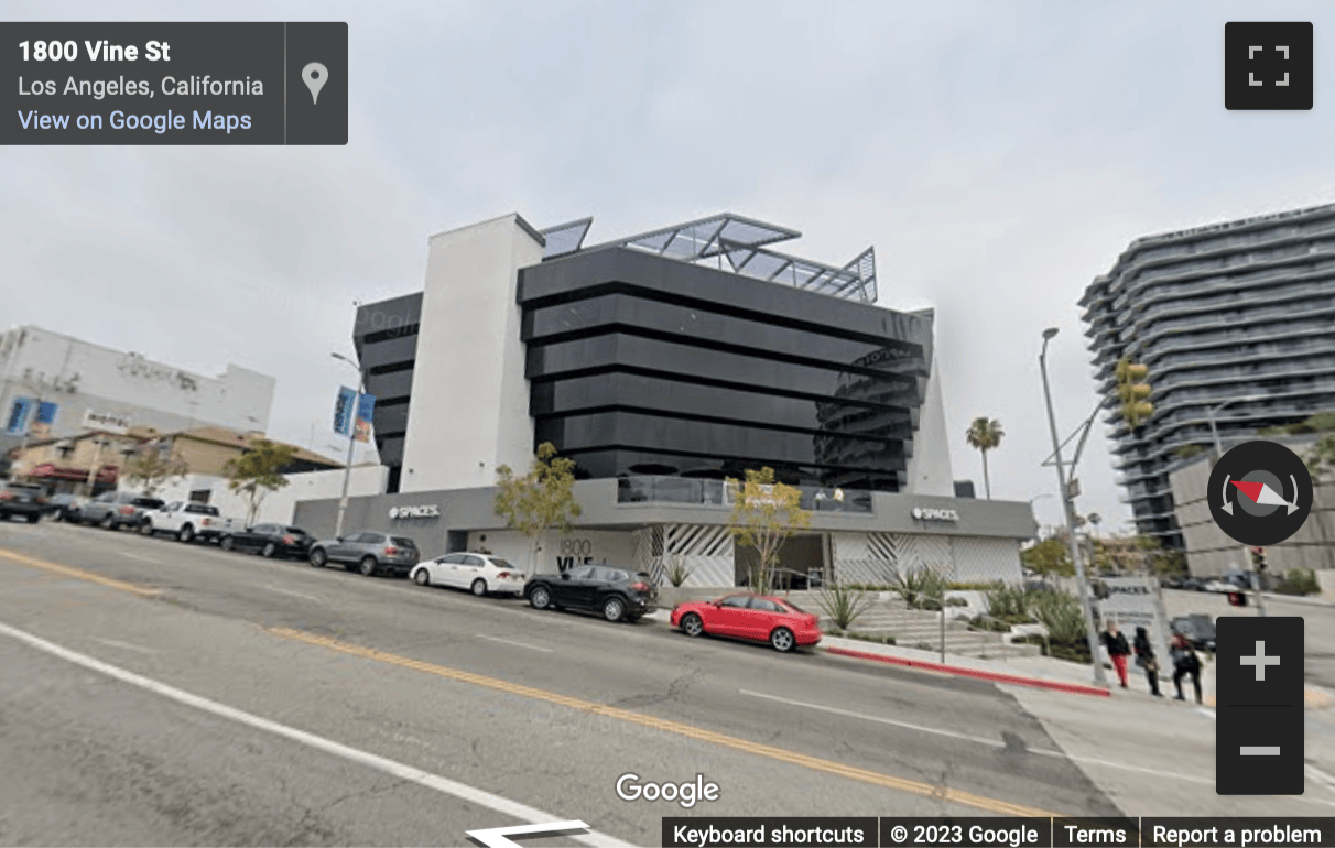 Street View image of 1800 North Vine Street, Los Angeles, California