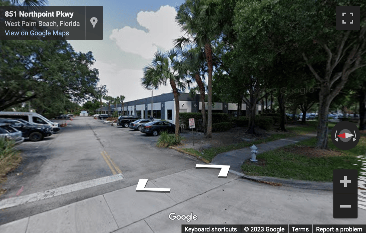 Street View image of 801 Northpoint Parkway, West Palm Beach, Florida