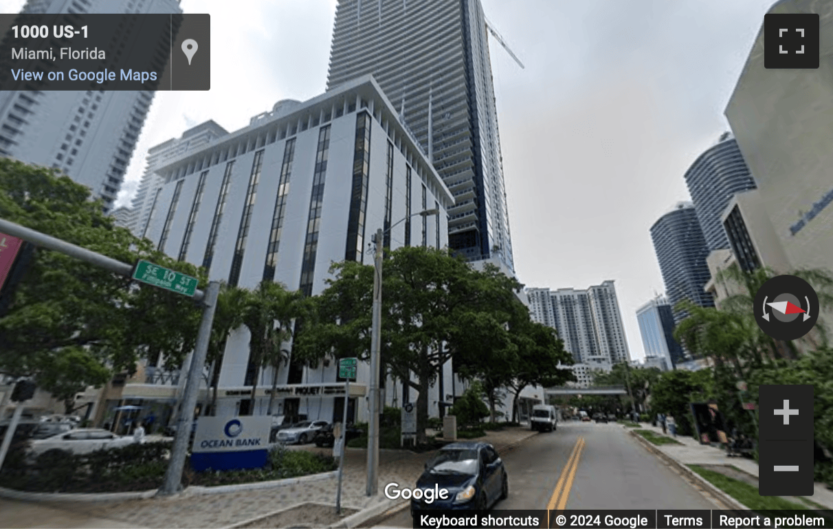 Street View image of 1000 Brickell Avenue, Suite 1100, Miami, Florida