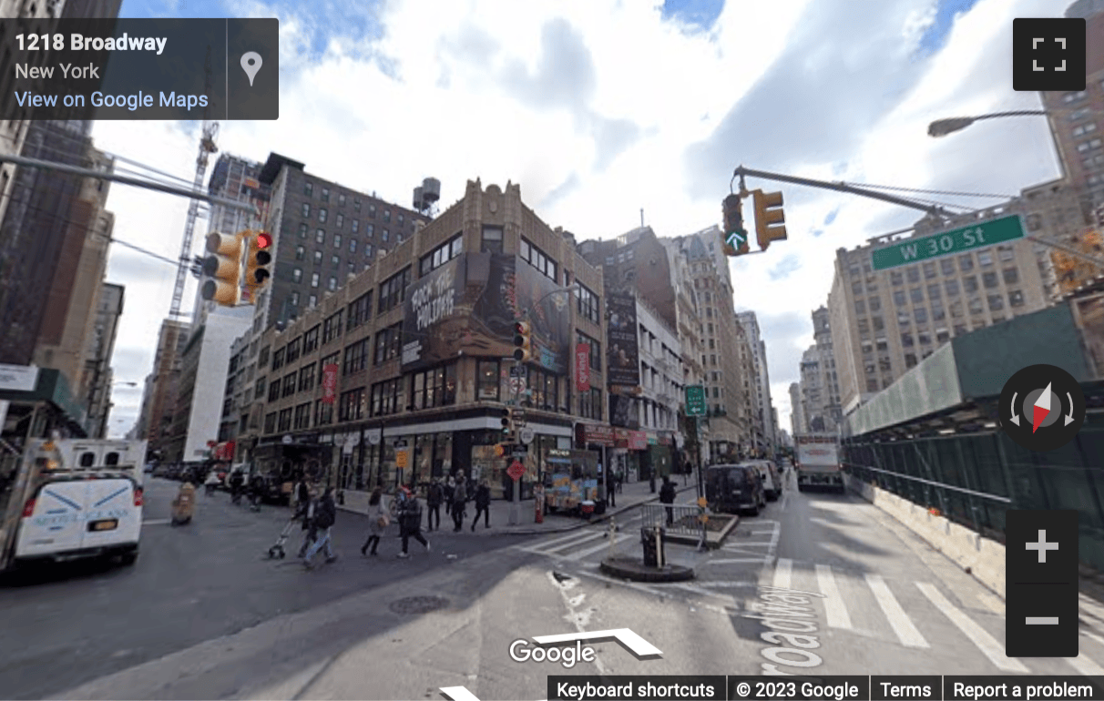 Street View image of 1216 Broadway, New York City