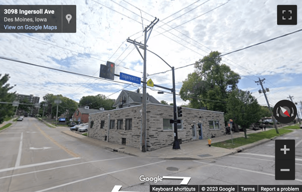 Street View image of 3100 Ingersoll Avenue, Des Moines, Iowa
