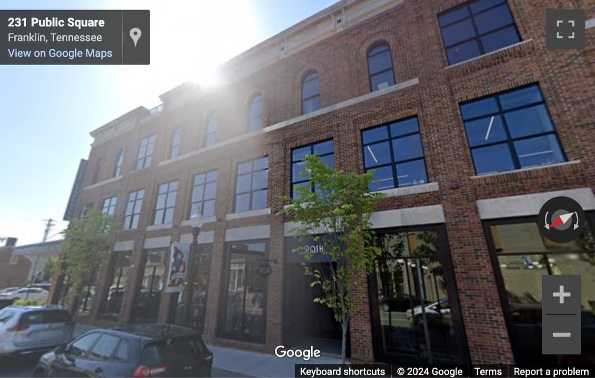 Street View image of 231 Public Square, Franklin (Tennessee)