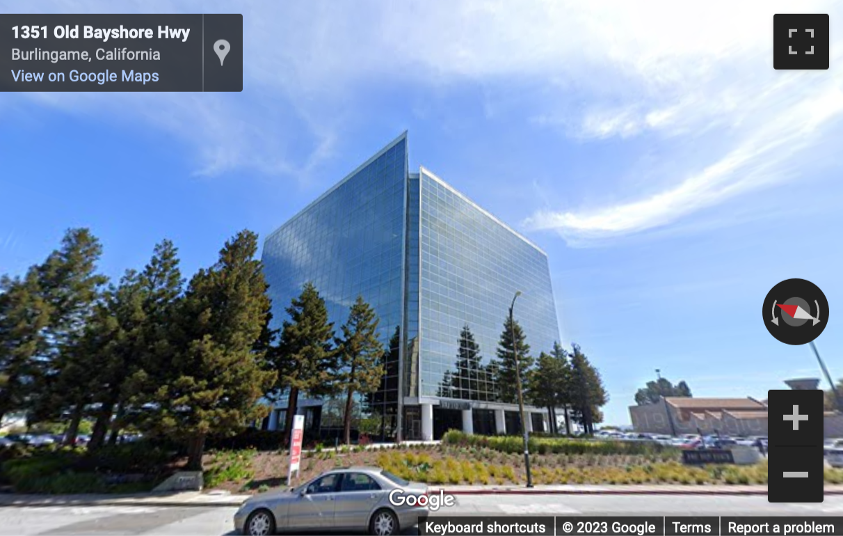 Street View image of 1350 Old Bayshore Hwy, Ste. 520, Burlingame, California