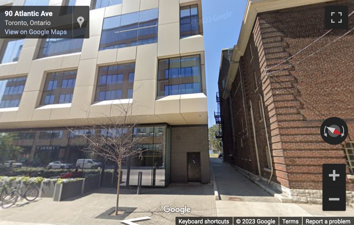 Street View image of 80 Atlantic Avenue, Toronto, ON, Ontario