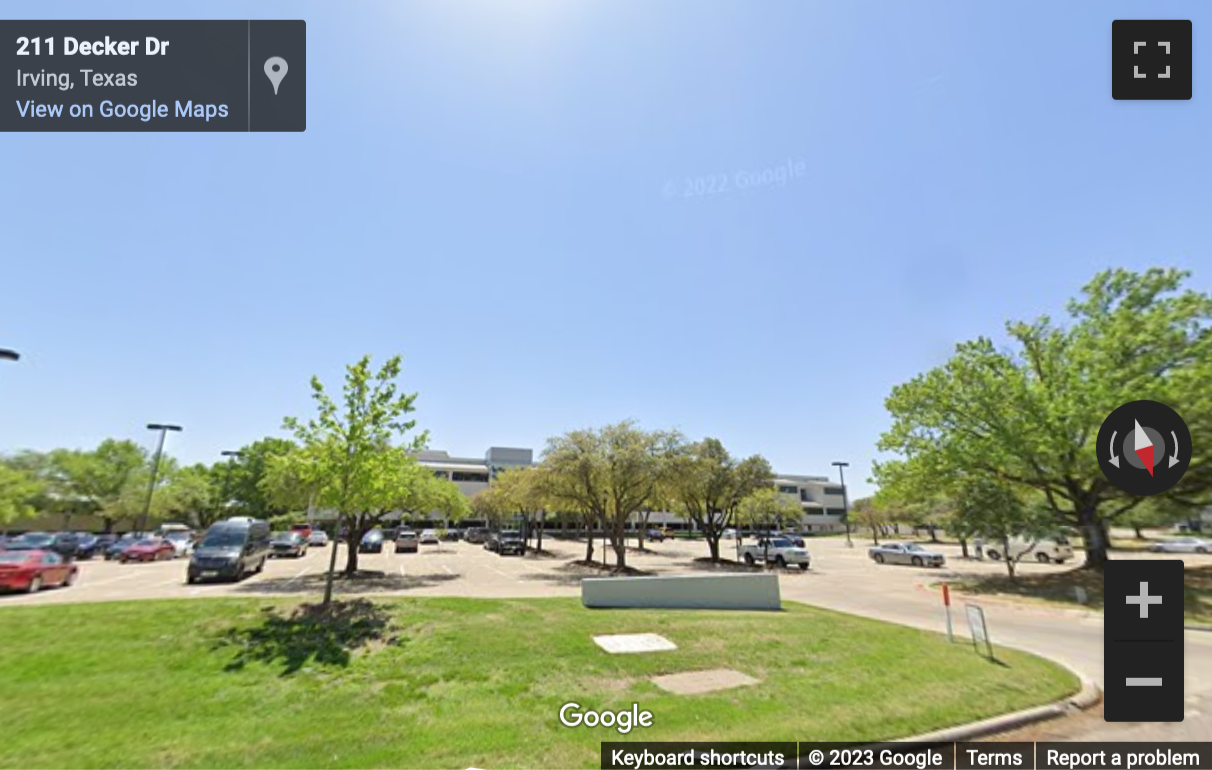 Street View image of 320 Decker Drive, Suite 100, Irving, Texas