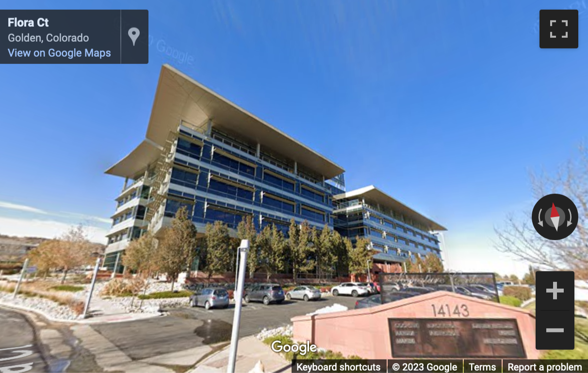 Street View image of 14143 Denver West Parkway, Suite 100, Golden, Colorado