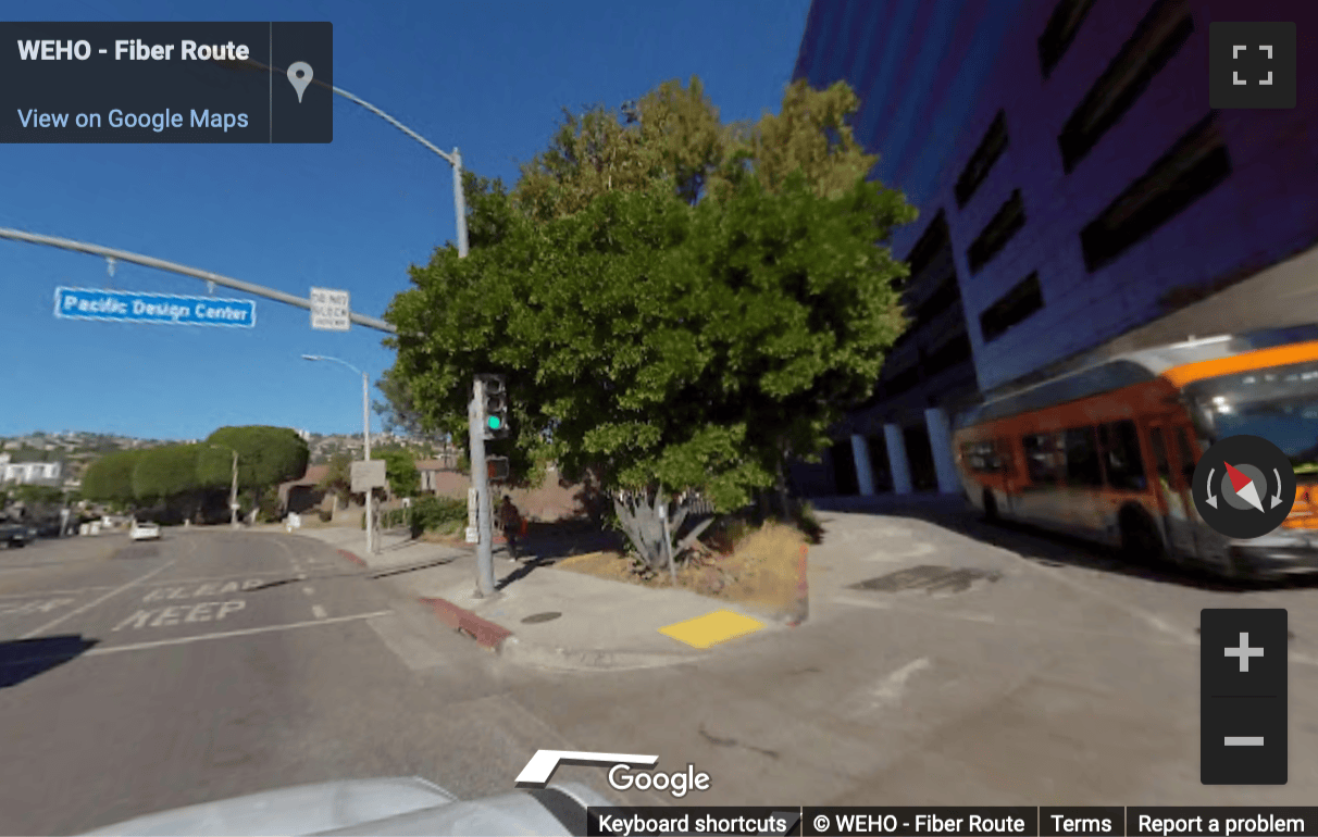 Street View image of 750 N San Vicente Boulevard, Los Angeles, California