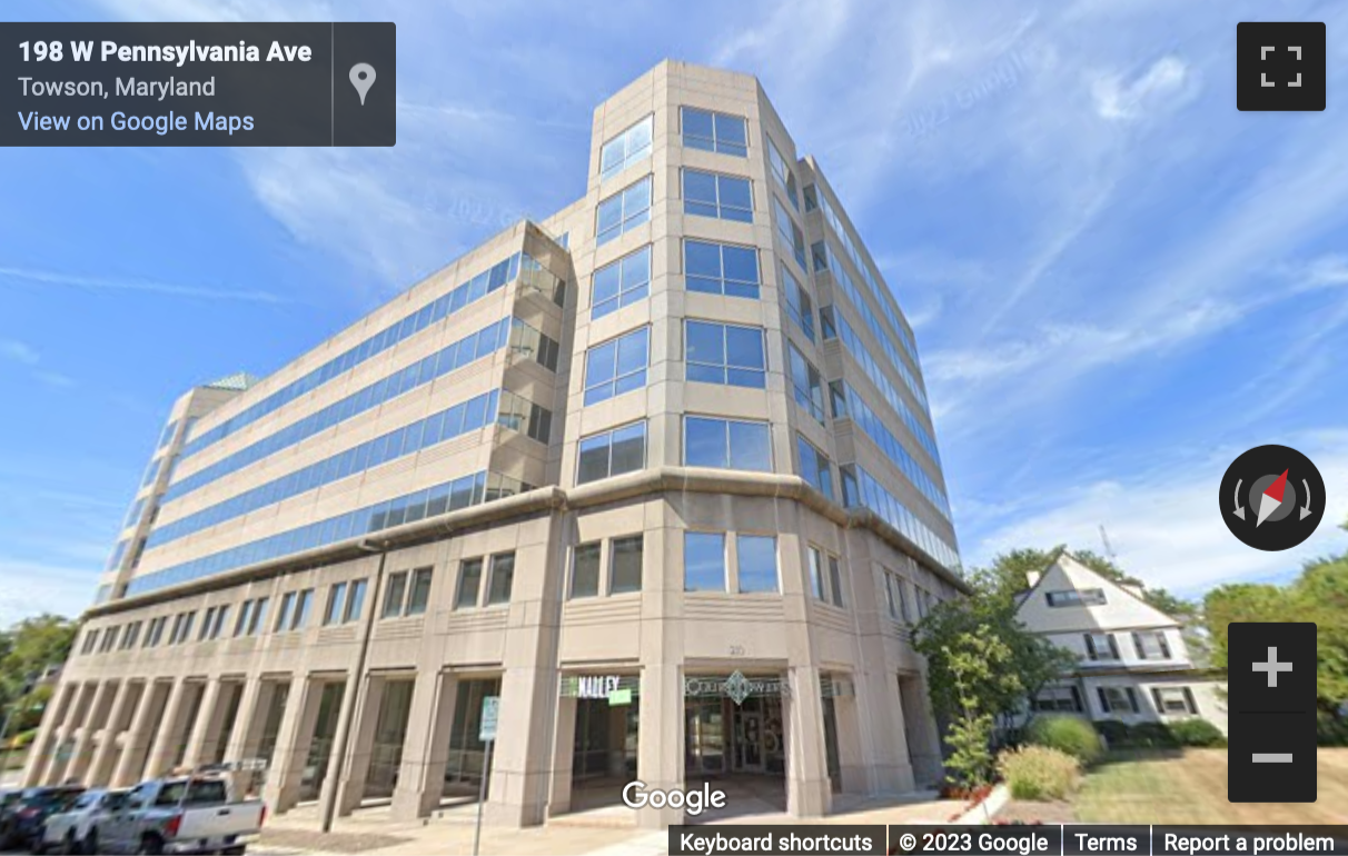 Street View image of 210 West Pennsylvania Avenue, Towson, Maryland