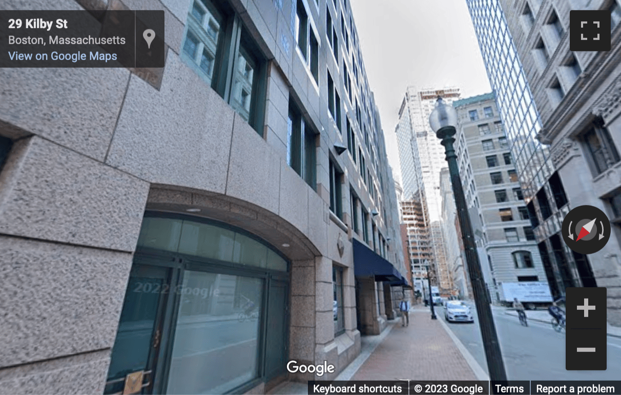 Street View image of 75 State Street, 1st Floor, Boston, Massachusetts