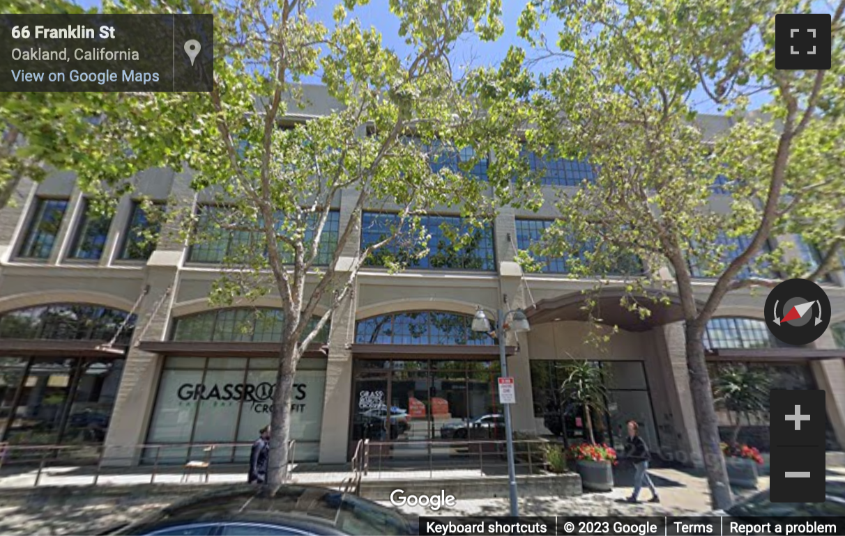 Street View image of 66 Franklin Street, Suite 300, Oakland, California