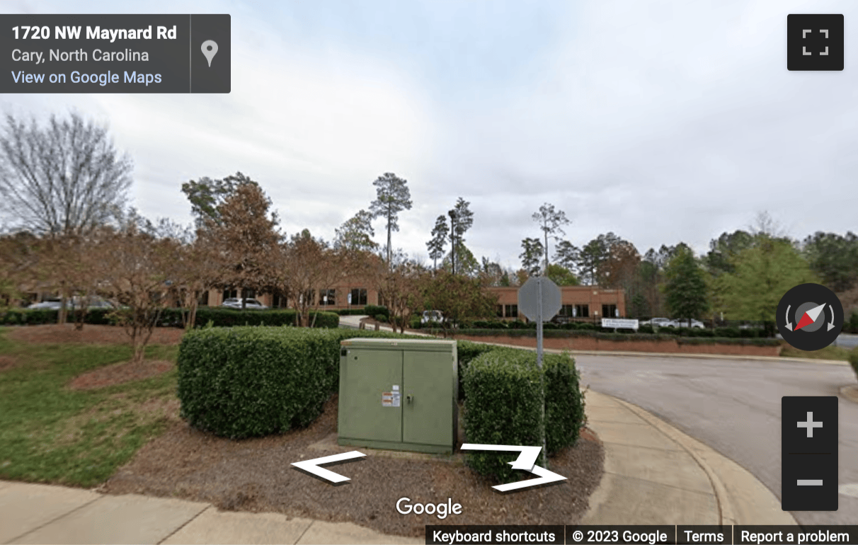 Street View image of 1750 NW Maynard Road, STE 100, Cary, North Carolina
