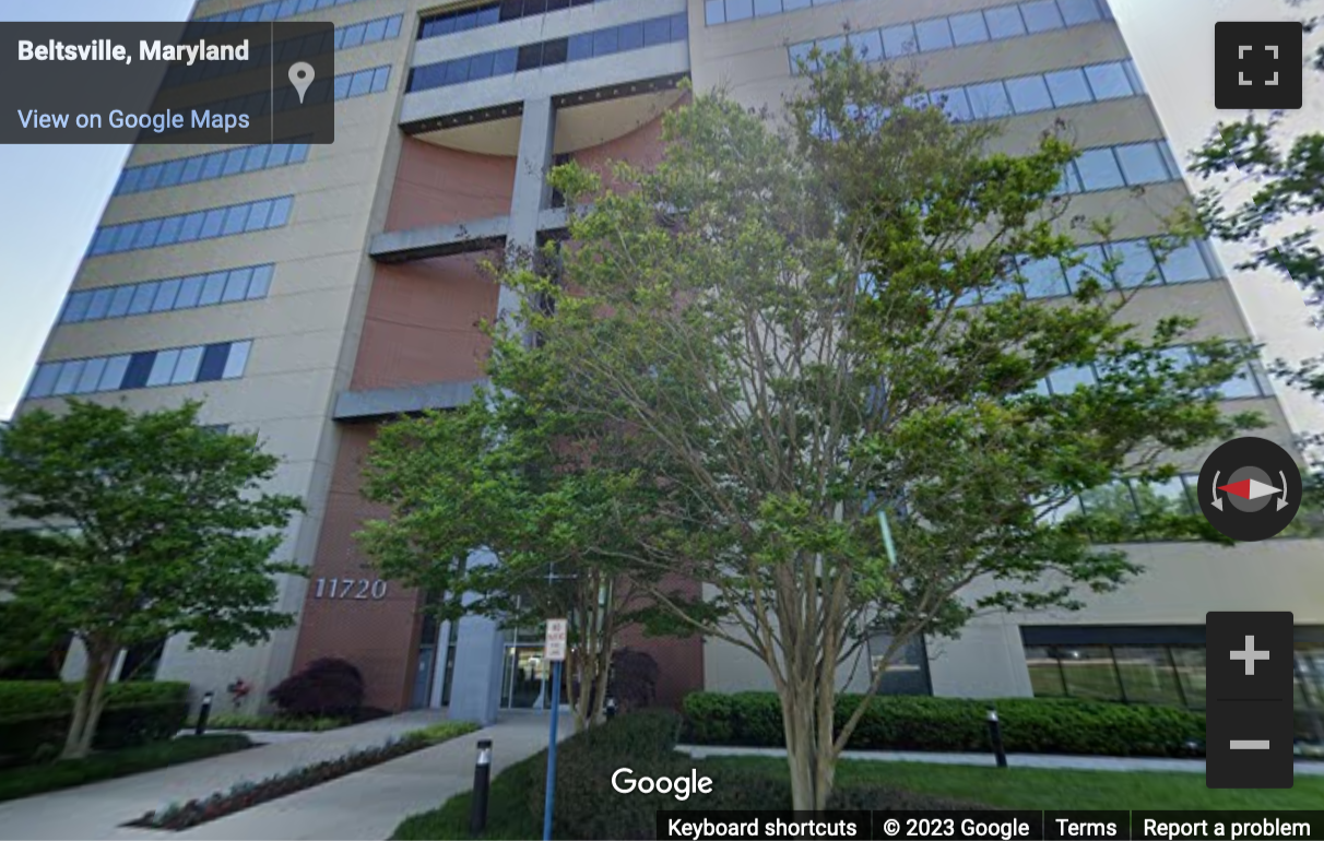 Street View image of 11720 Beltsville Drive, Suite 500, Silver Spring, Maryland