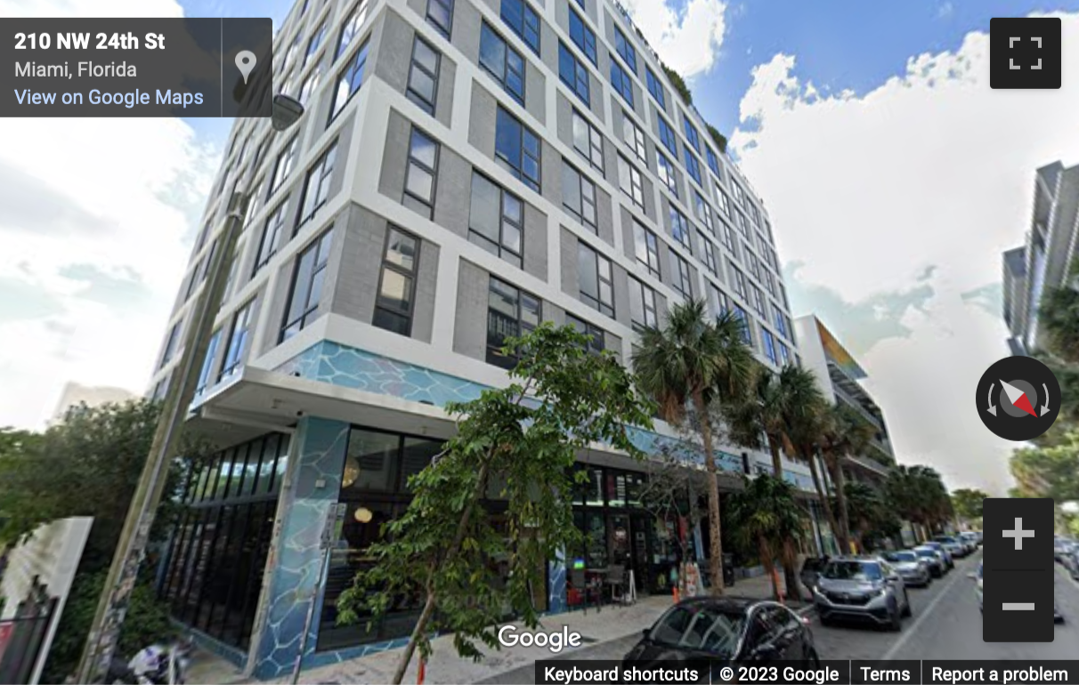 Street View image of 218 NW 24th Street, 2nd and 3rd Floors, Miami, Florida
