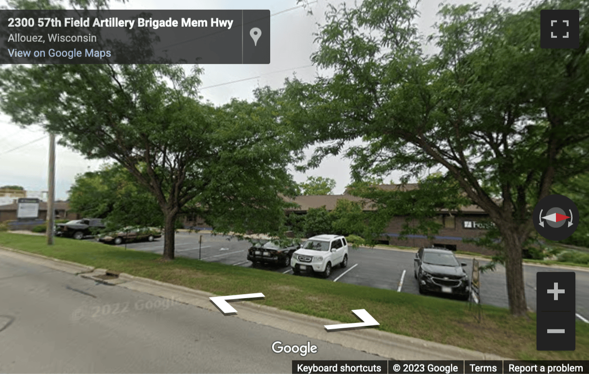 Street View image of 2300 Riverside Drive, Green Bay, Wisconsin