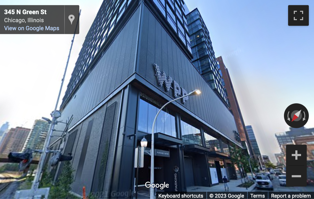 Street View image of 333 North Green Street, Chicago, Fulton Market District, Illinois