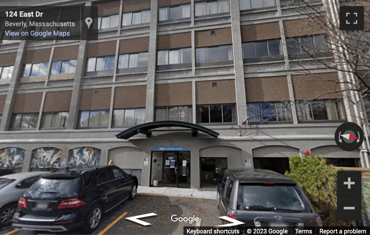 Street View image of 100 Cummings Center, Suite 109-D, Beverly, Massachusetts