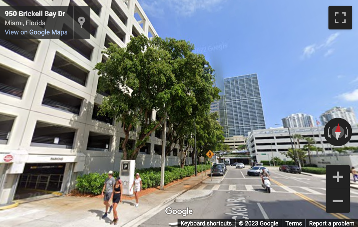 Street View image of 801 Brickell Avenue, 8th Floor, Miami, Florida