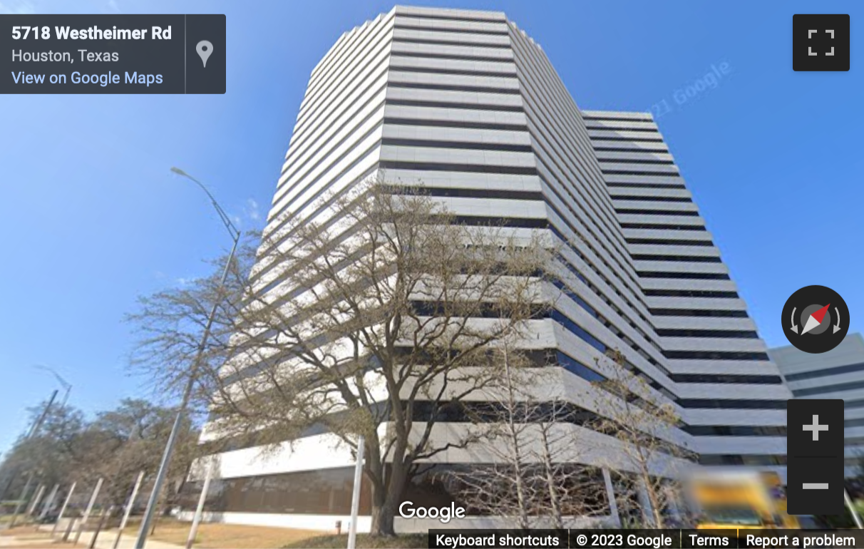 Street View image of 5718 Westheimer Road, Suite 1000, Houston, Texas