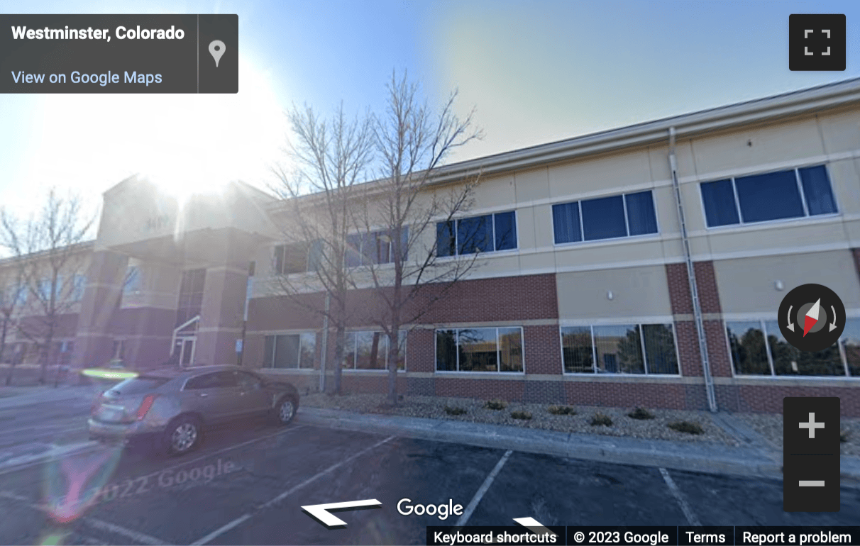 Street View image of 1499 West 120th Avenue, Suite 110, Westminster, Colorado