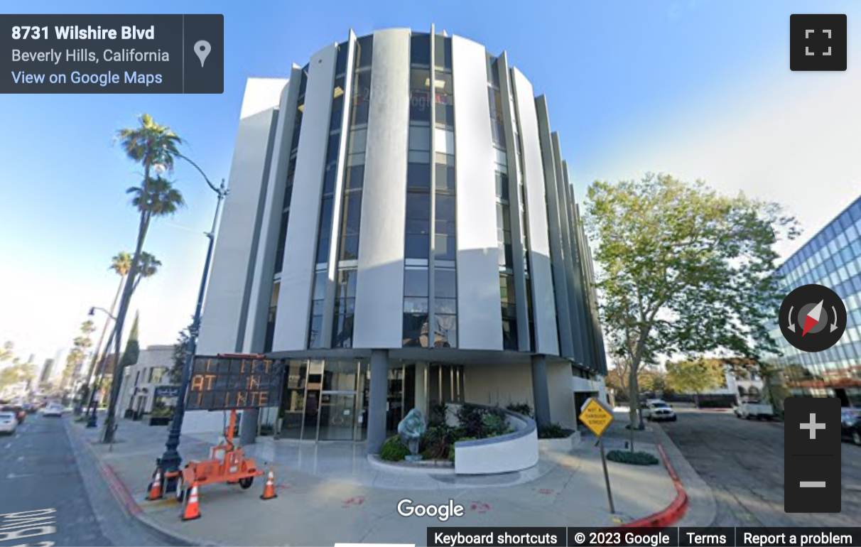 Street View image of 8730 Wilshire Boulevard Suite 350, Beverly Hills, CA, Beverly Hills (California)