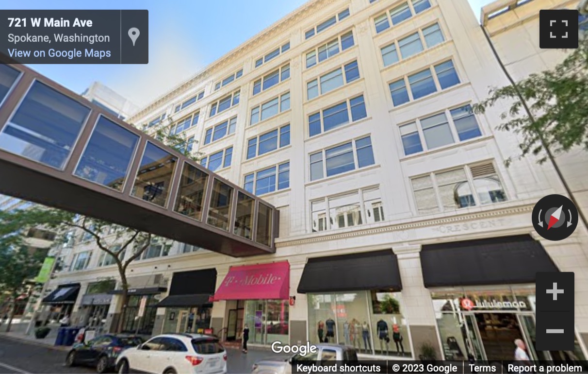 Street View image of 707 W. Main Avenue, Suite B1, Spokane, Washington