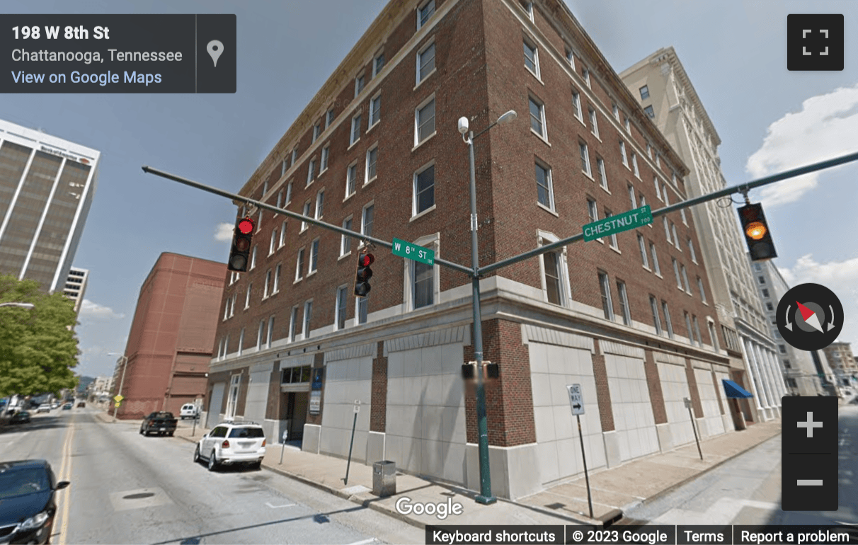 Street View image of 730 Chestnut St, Chattanooga, Tennessee