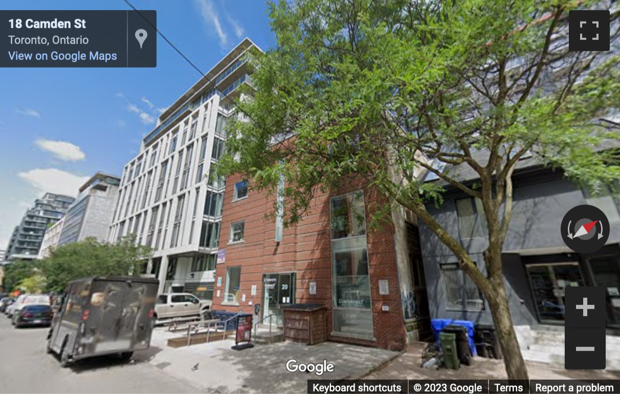 Street View image of 20 Camden Street, Suite 200, Toronto, Ontario