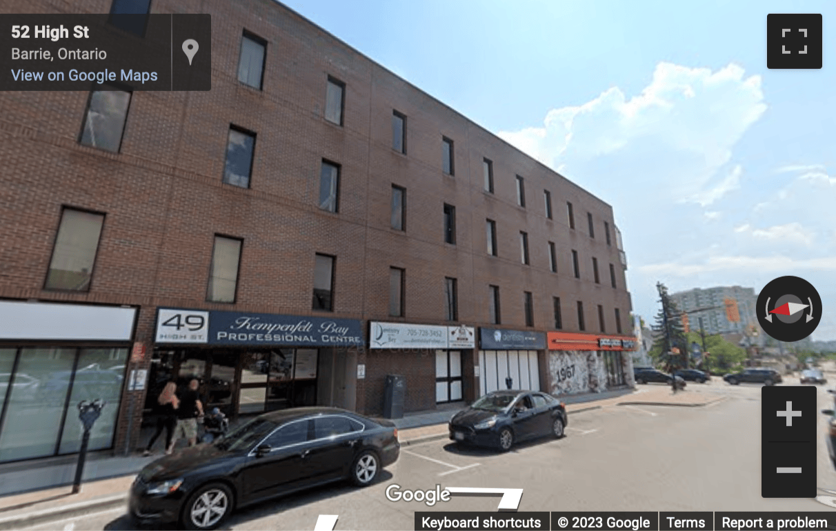 Street View image of 49 High Street, 3rd Floor, Barrie, Ontario