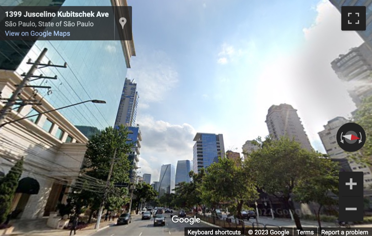 Street View image of Av. Presidente Juscelino Kubitschek, 1455, 4º andar, Sao Paulo
