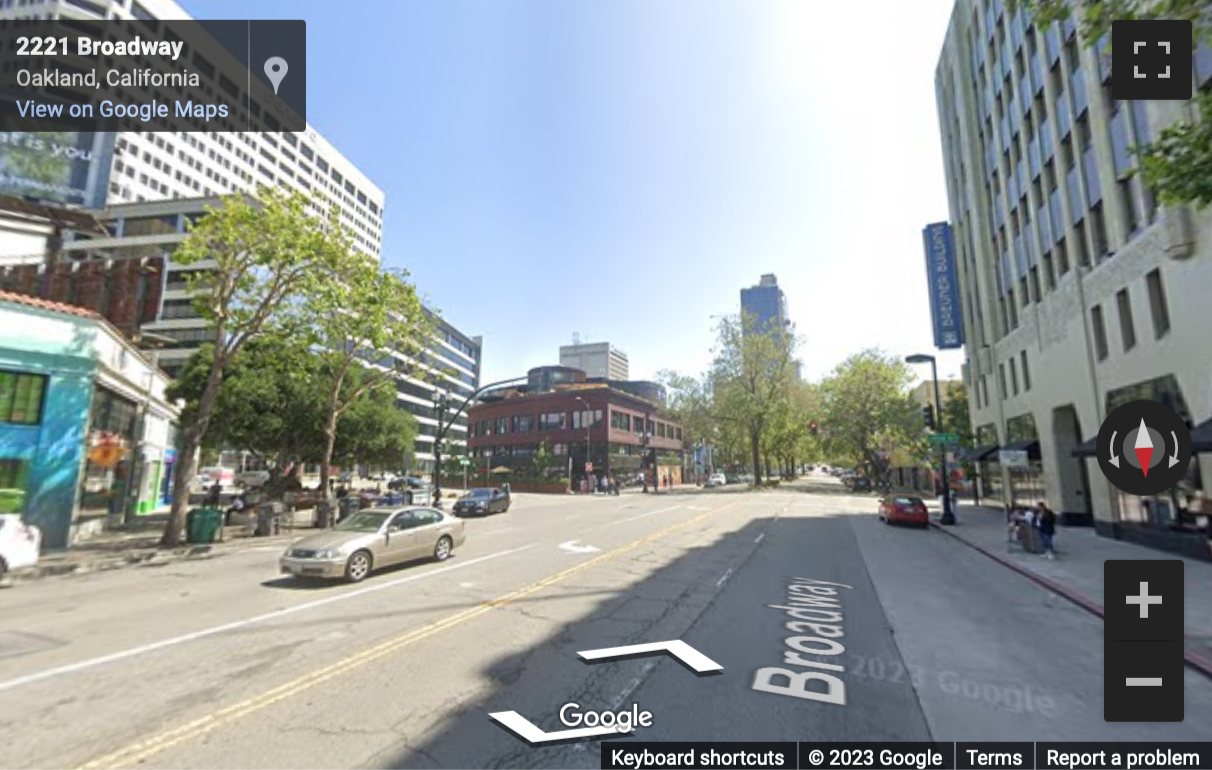 Street View image of 2201 Broadway, Oakland, California