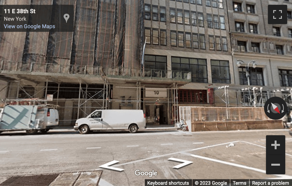 Street View image of 10 East 38th Street, New York City