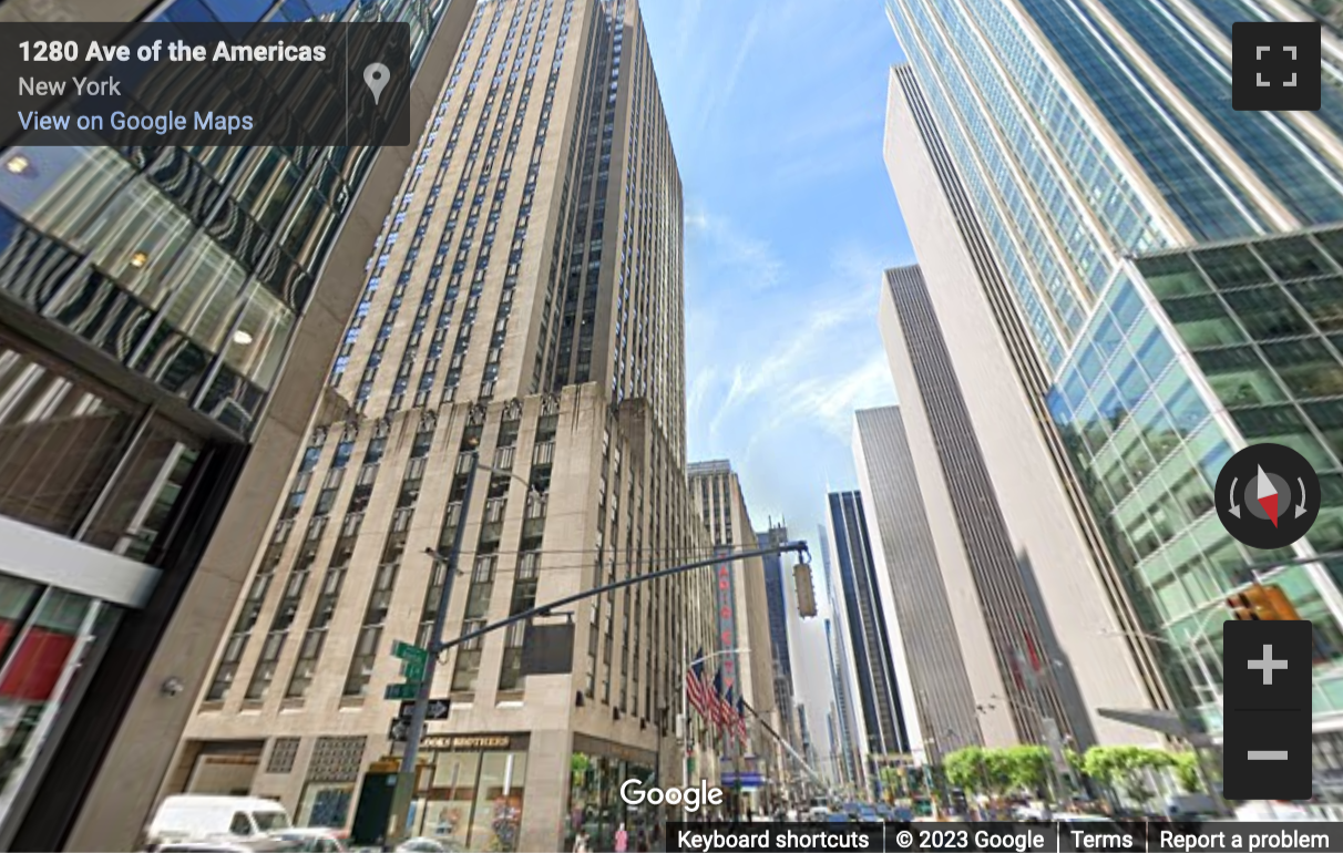 Street View image of 1230 Avenue of the Americas, Rock Center, Floors 15, 16, 18, 19, New York City