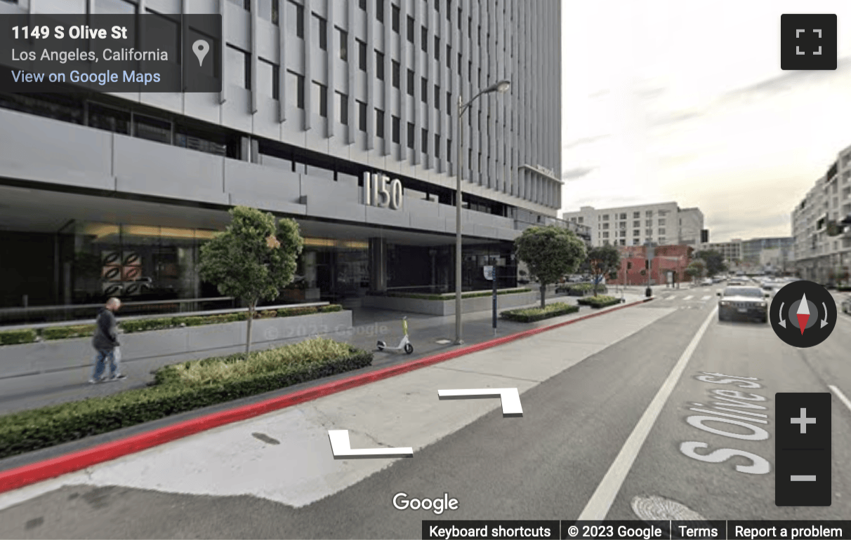 Street View image of 1150 South Olive Street, Los Angeles, California