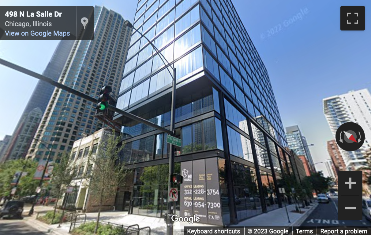 Street View image of 448 North LaSalle Drive, Floor 9, Chicago, Illinois
