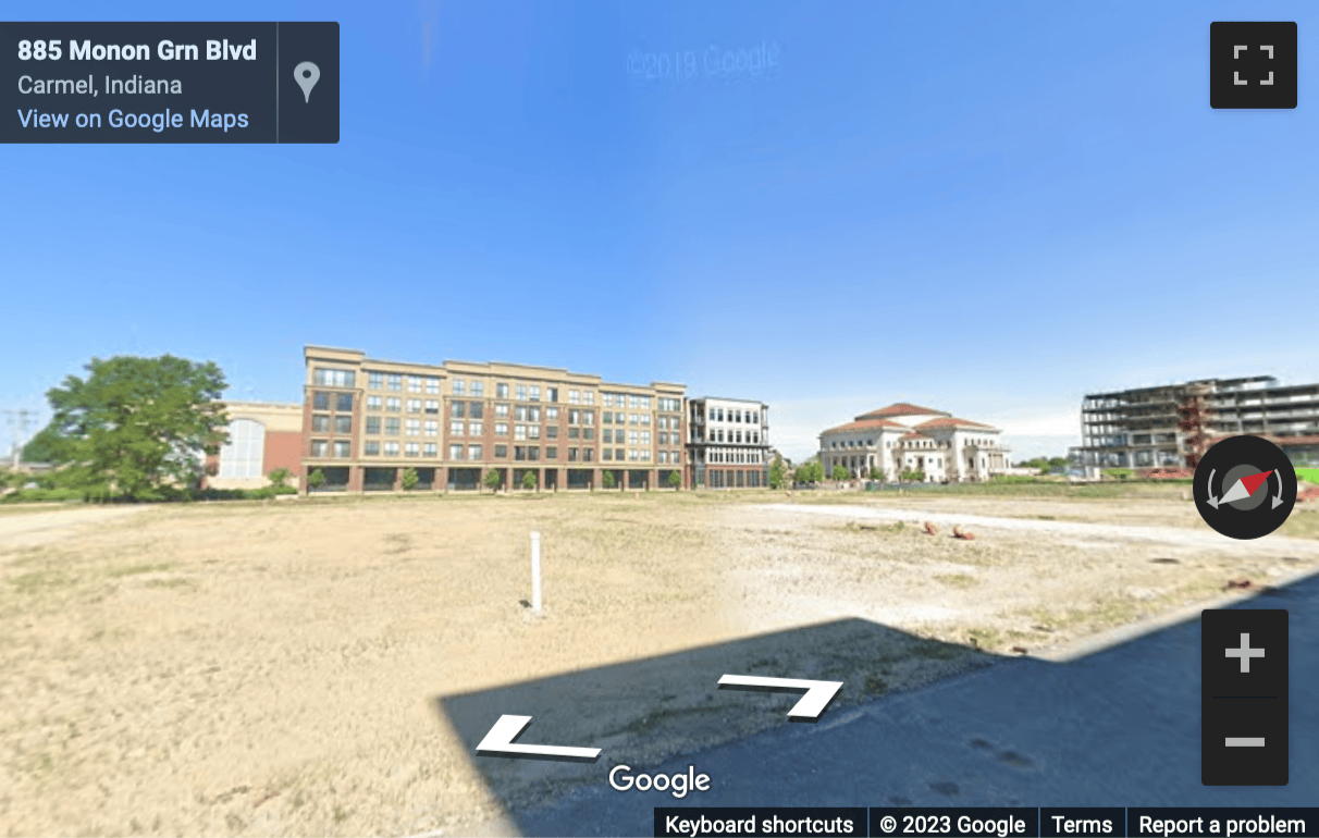 Street View image of 880 Monon Green Boulevard, 1st Floor, Carmel, Indiana